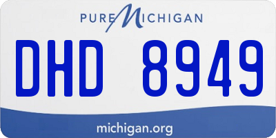 MI license plate DHD8949