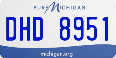 MI license plate DHD8951