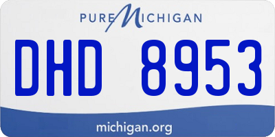 MI license plate DHD8953