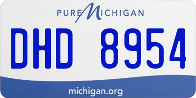 MI license plate DHD8954