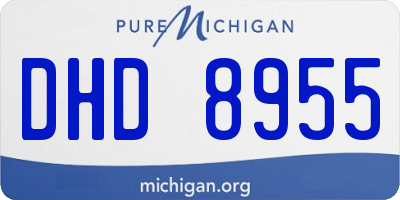 MI license plate DHD8955