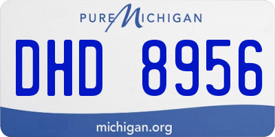 MI license plate DHD8956