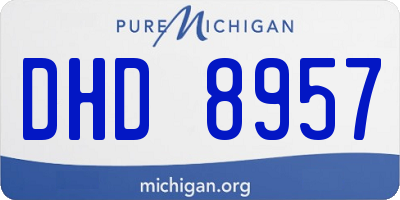 MI license plate DHD8957