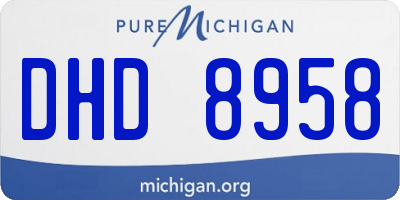 MI license plate DHD8958