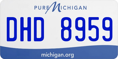 MI license plate DHD8959