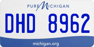 MI license plate DHD8962
