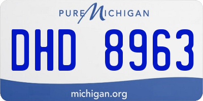 MI license plate DHD8963