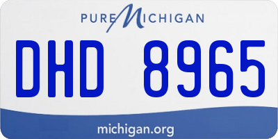 MI license plate DHD8965