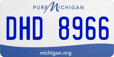 MI license plate DHD8966