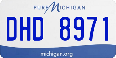 MI license plate DHD8971