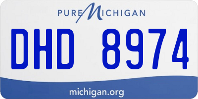 MI license plate DHD8974