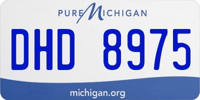 MI license plate DHD8975