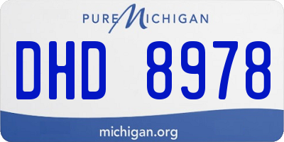 MI license plate DHD8978