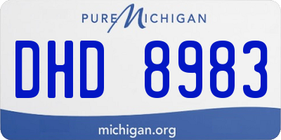 MI license plate DHD8983