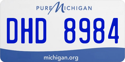 MI license plate DHD8984