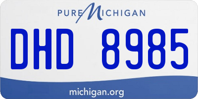 MI license plate DHD8985
