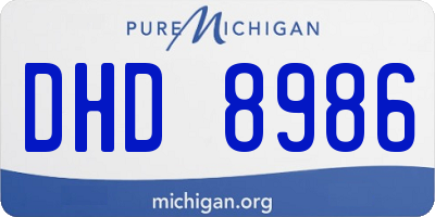 MI license plate DHD8986