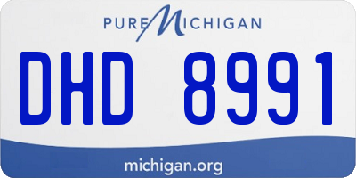 MI license plate DHD8991