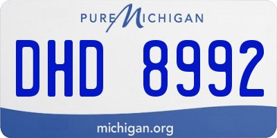MI license plate DHD8992