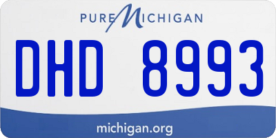 MI license plate DHD8993