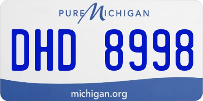 MI license plate DHD8998