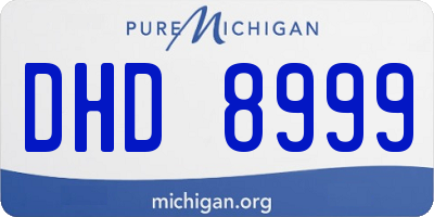 MI license plate DHD8999