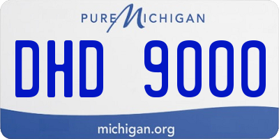 MI license plate DHD9000