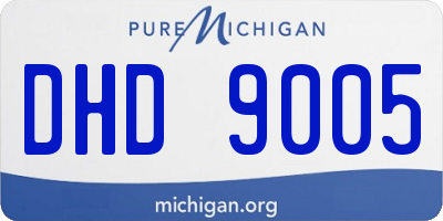 MI license plate DHD9005