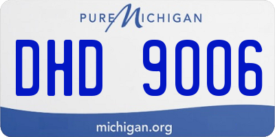 MI license plate DHD9006