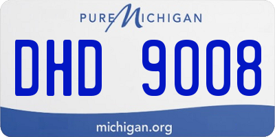 MI license plate DHD9008