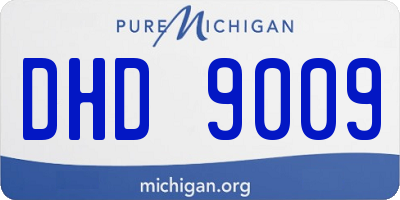 MI license plate DHD9009