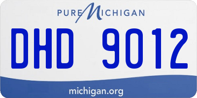 MI license plate DHD9012