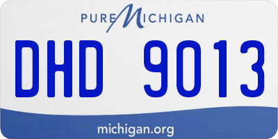MI license plate DHD9013