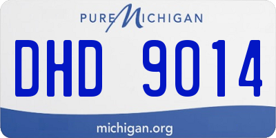 MI license plate DHD9014