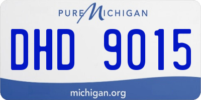 MI license plate DHD9015