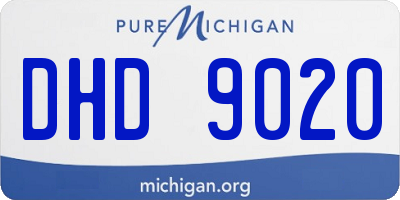 MI license plate DHD9020