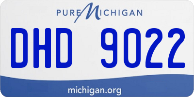MI license plate DHD9022
