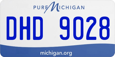 MI license plate DHD9028