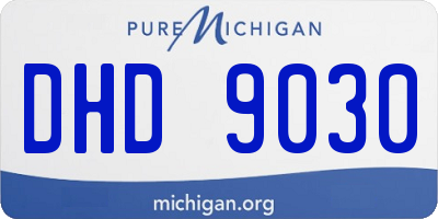 MI license plate DHD9030