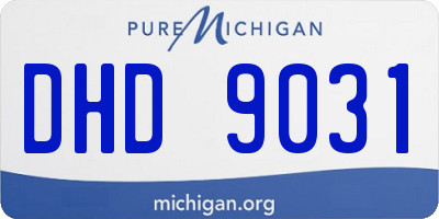 MI license plate DHD9031