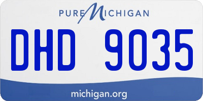 MI license plate DHD9035