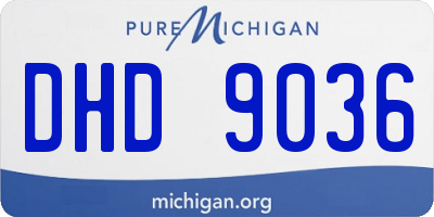 MI license plate DHD9036