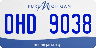MI license plate DHD9038