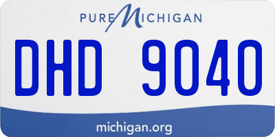 MI license plate DHD9040