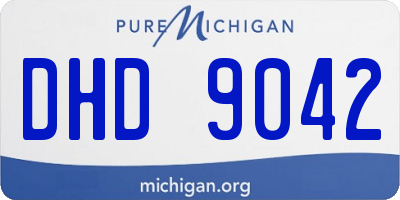 MI license plate DHD9042