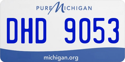 MI license plate DHD9053