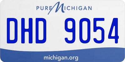 MI license plate DHD9054