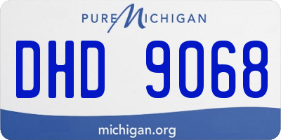 MI license plate DHD9068