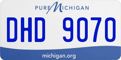 MI license plate DHD9070