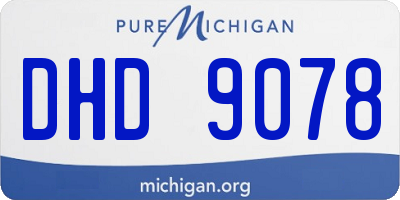 MI license plate DHD9078